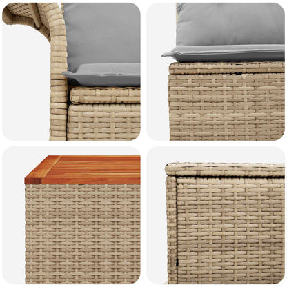 Set di divani 8 pz Beige e Grigio Chiaro | homemem39