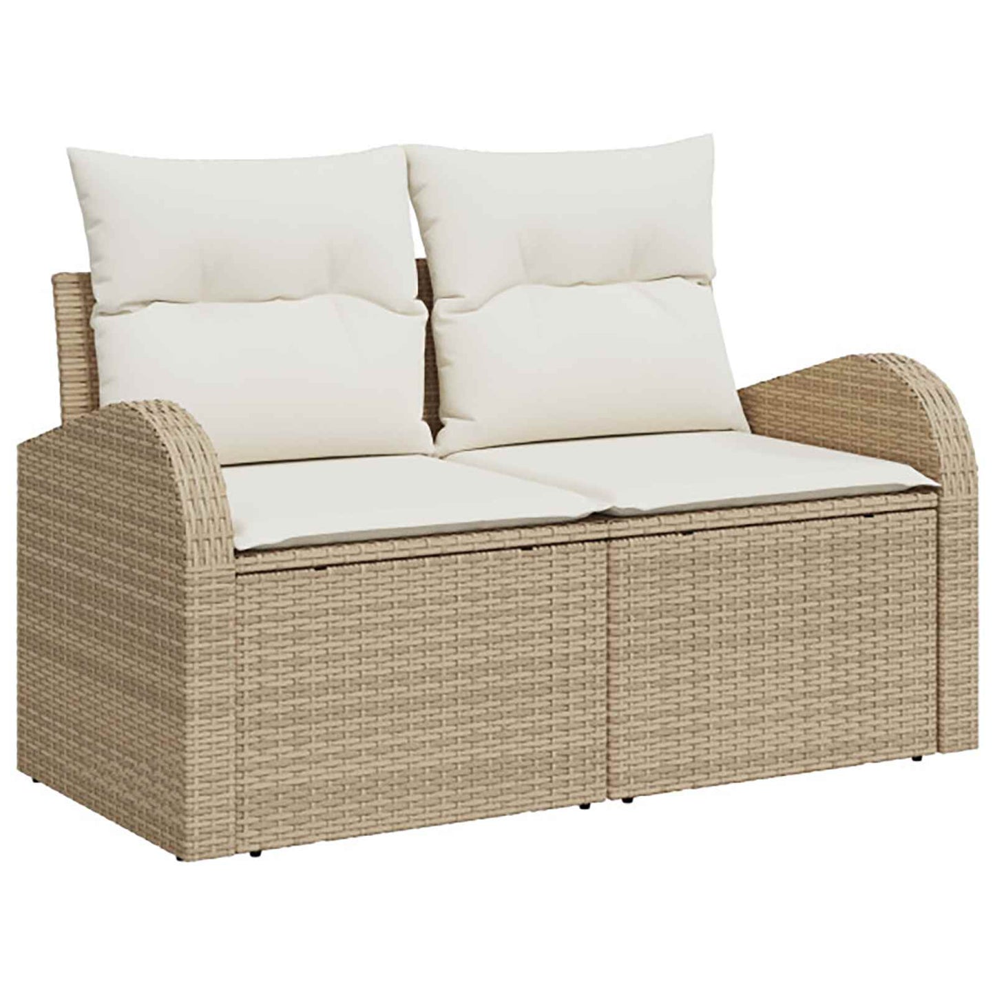 Set di divani 8 pz Beige e Bianco Crema | homemem39
