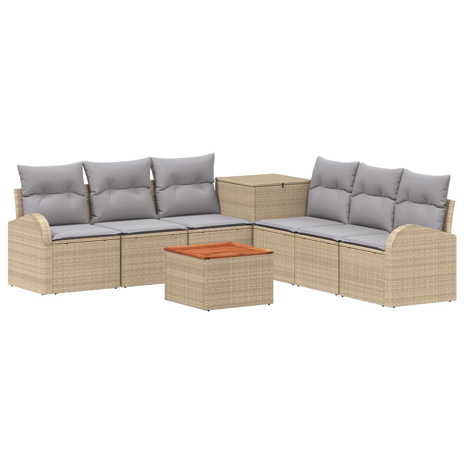 Set di divani 8 pz Beige e Grigio Chiaro | homemem39