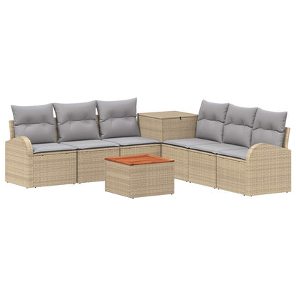 Set di divani 8 pz Beige e Grigio Chiaro | homemem39