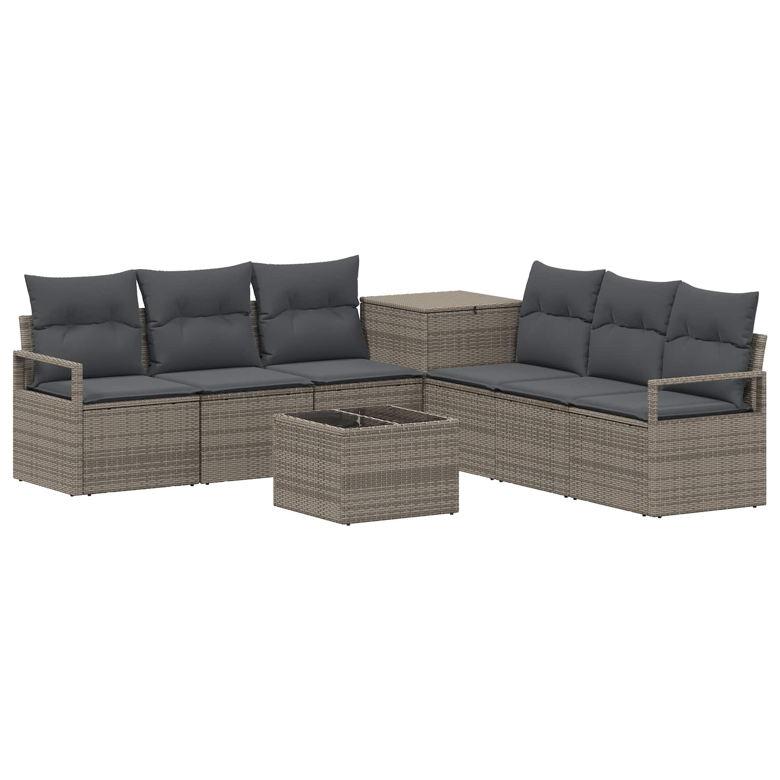 Set di divani 8 pz Grigio e Grigio Scuro | homemem39