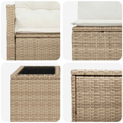 Set di divani 8 pz Beige e Bianco Crema | homemem39