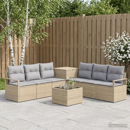 Set di divani 8 pz Beige e Grigio Chiaro | homemem39