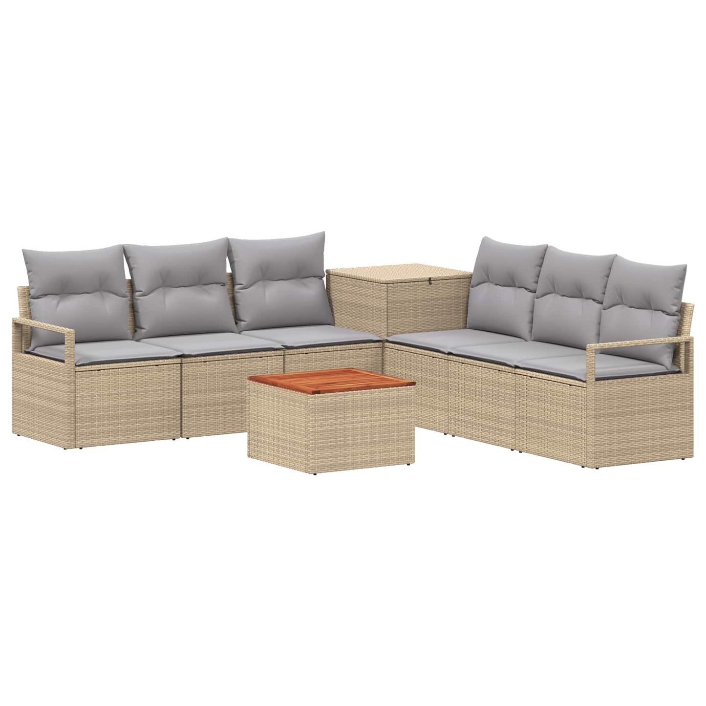 Set di divani 8 pz Beige e Grigio Chiaro | homemem39
