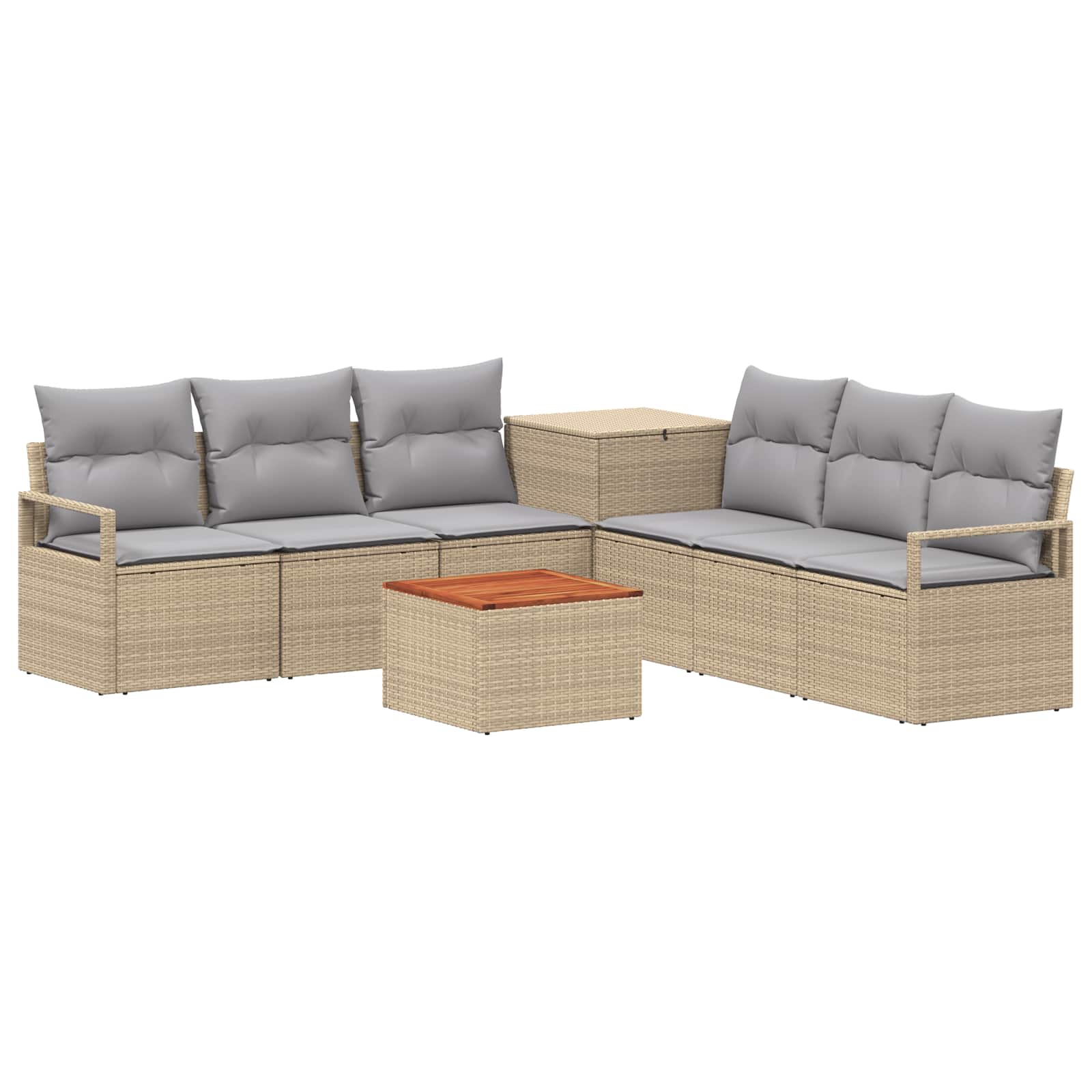 Set di divani 8 pz Beige e Grigio Chiaro | homemem39