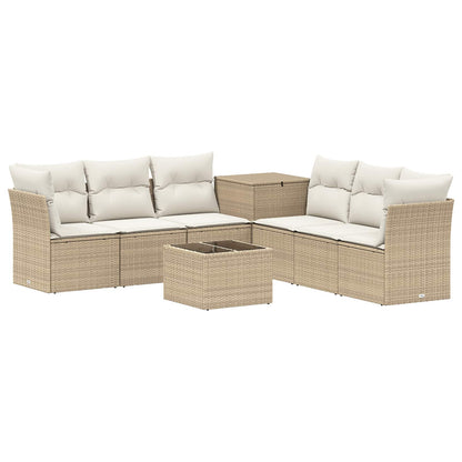 Set di divani 8 pz Beige e Bianco Crema | homemem39