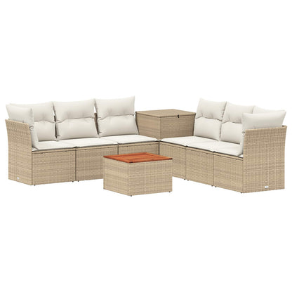 Set di divani 8 pz Beige e Bianco Crema | homemem39