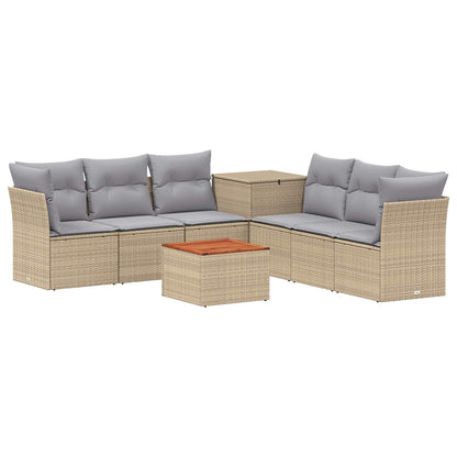 Set di divani 8 pz Beige e Grigio Chiaro | homemem39