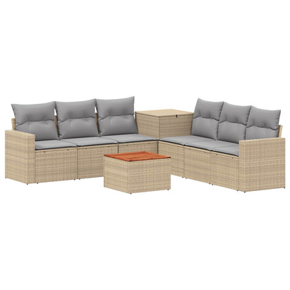 Set di divani 8 pz Beige e Grigio Chiaro | homemem39