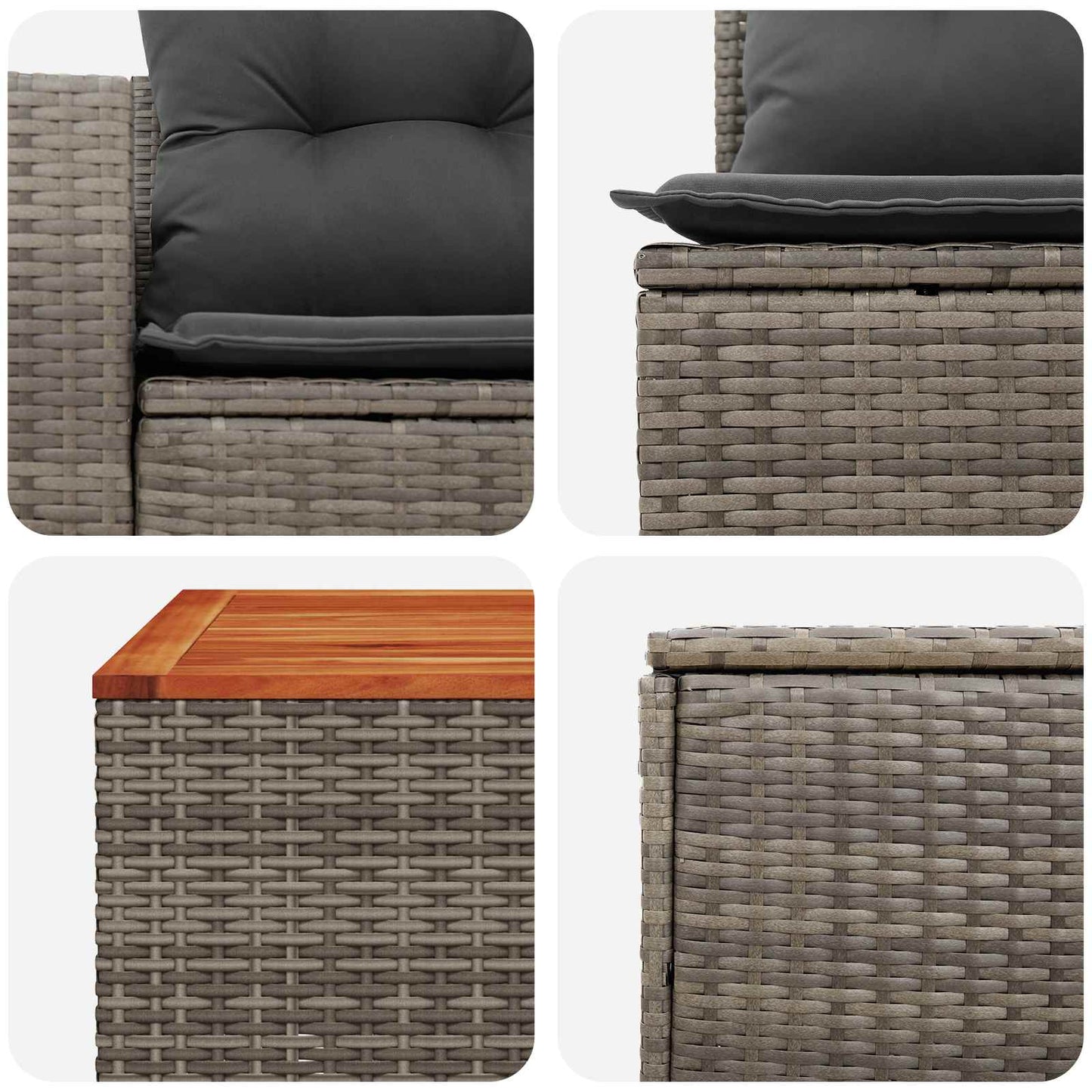 Set di divani 8 pz Grigio e Grigio Scuro | homemem39