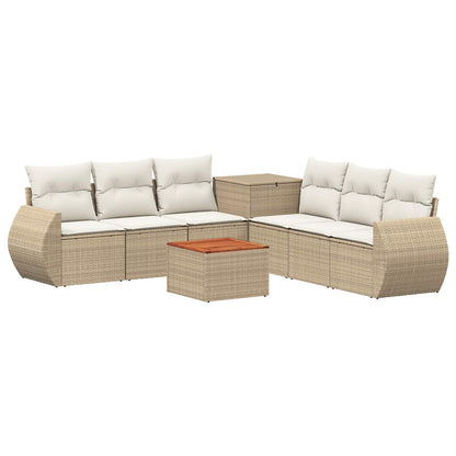 Set di divani 8 pz Beige e Bianco Crema | homemem39