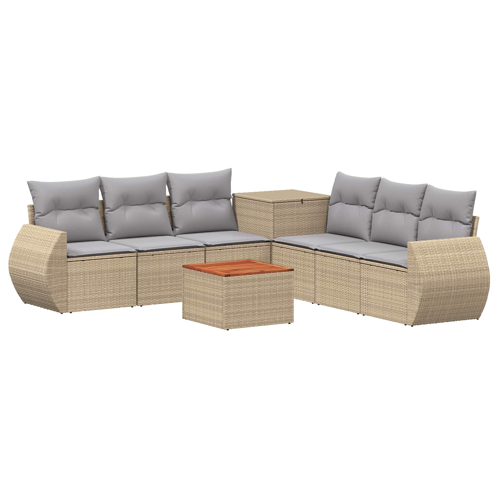 Set di divani 8 pz Beige e Grigio Chiaro | homemem39