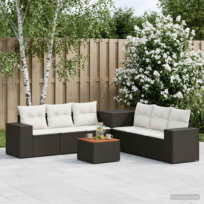 Set di divani 8 pz Nero e Bianco Crema