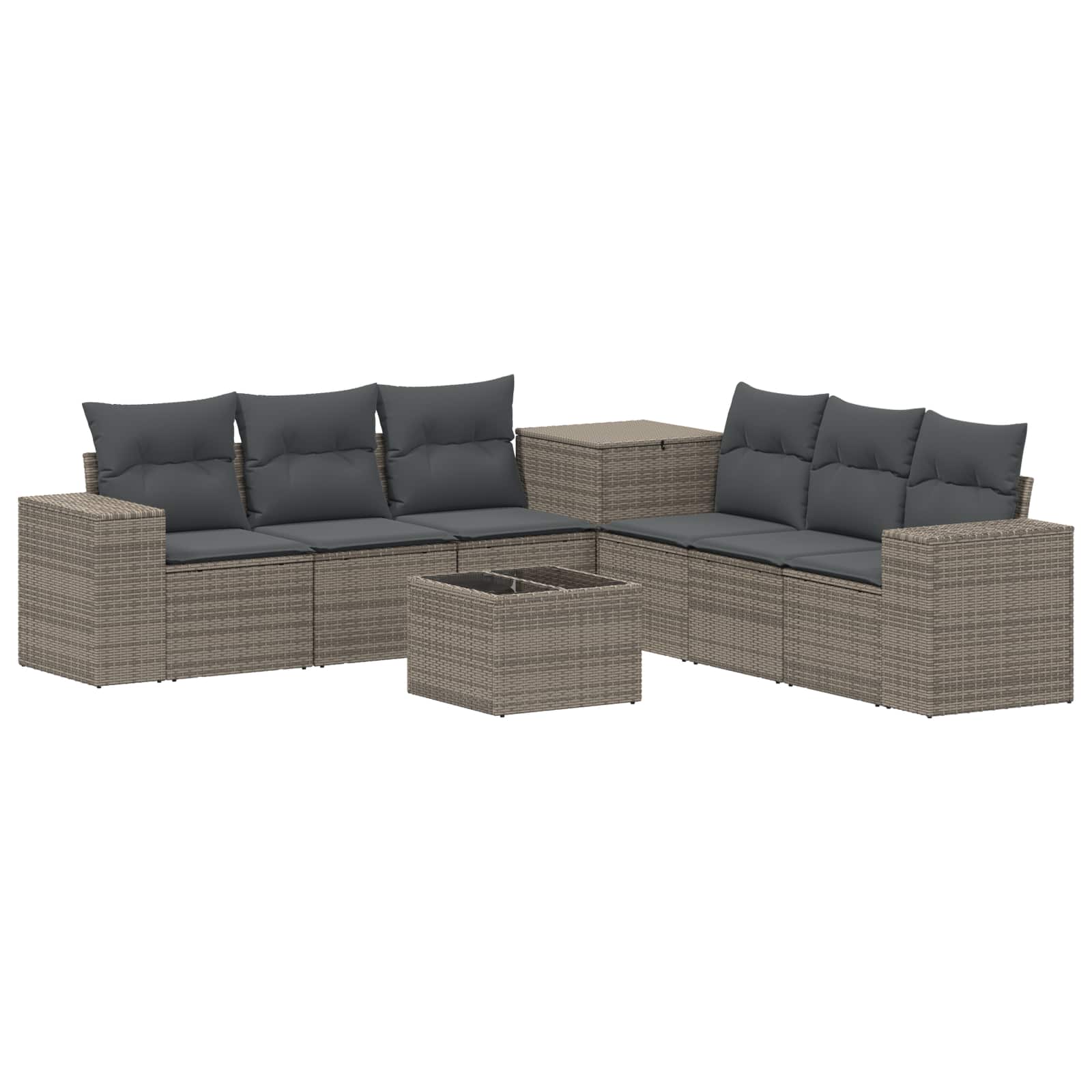 Set di divani 8 pz Grigio e Grigio Scuro | homemem39