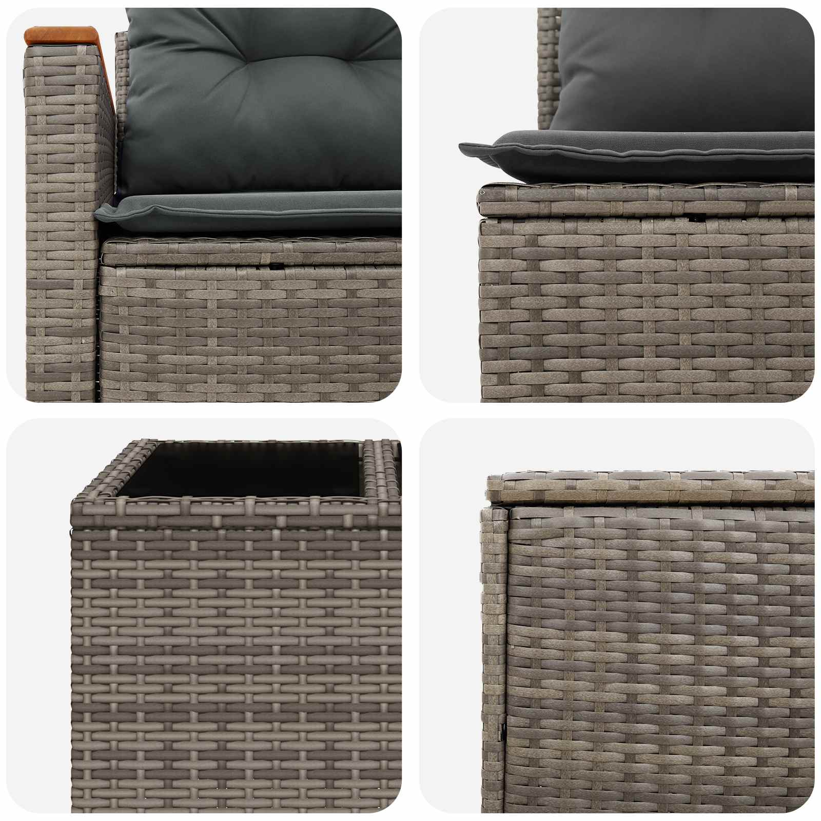 Set di divani 8 pz Grigio e Grigio Scuro | homemem39