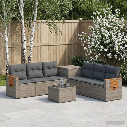 Set di divani 8 pz Grigio e Grigio Scuro | homemem39