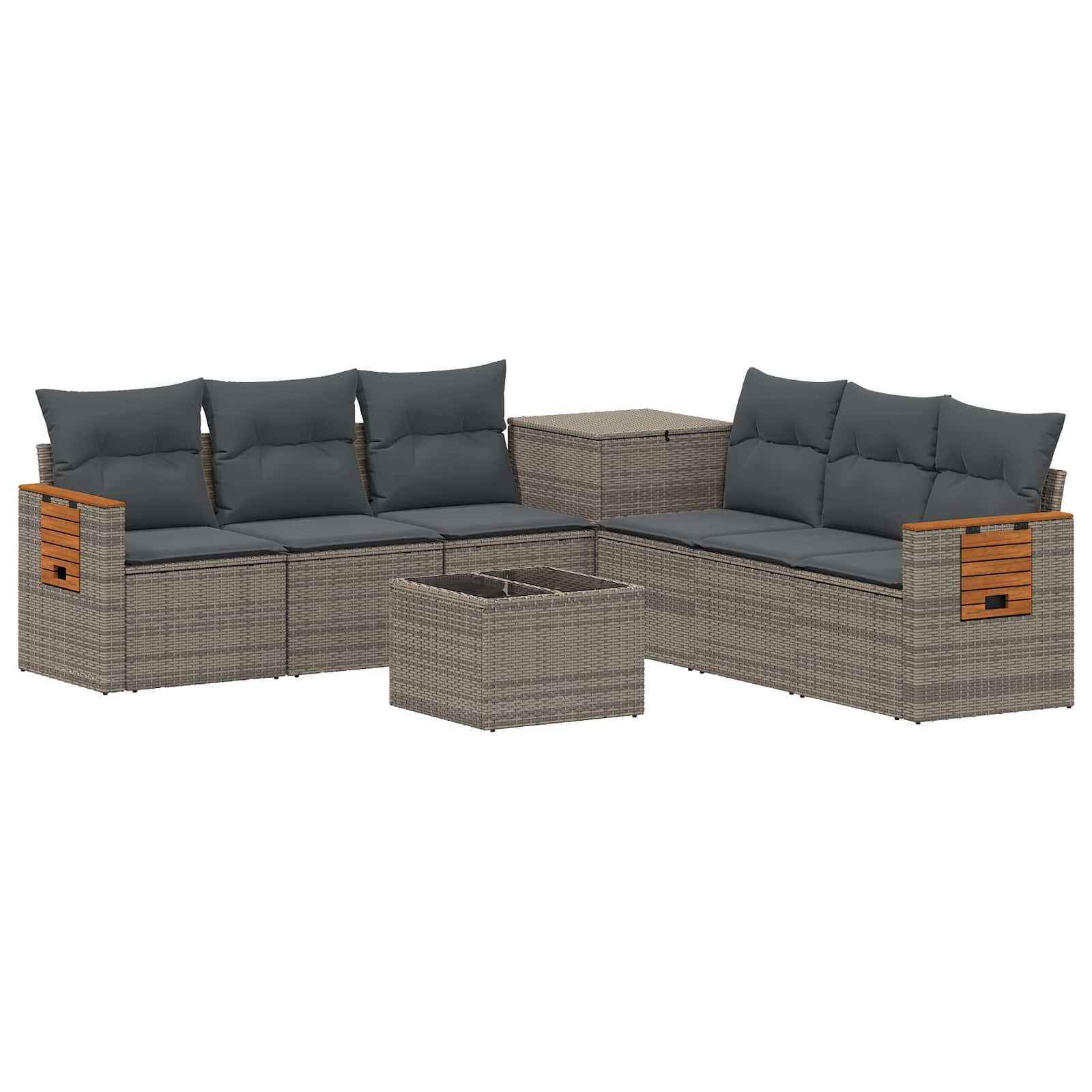 Set di divani 8 pz Grigio e Grigio Scuro | homemem39