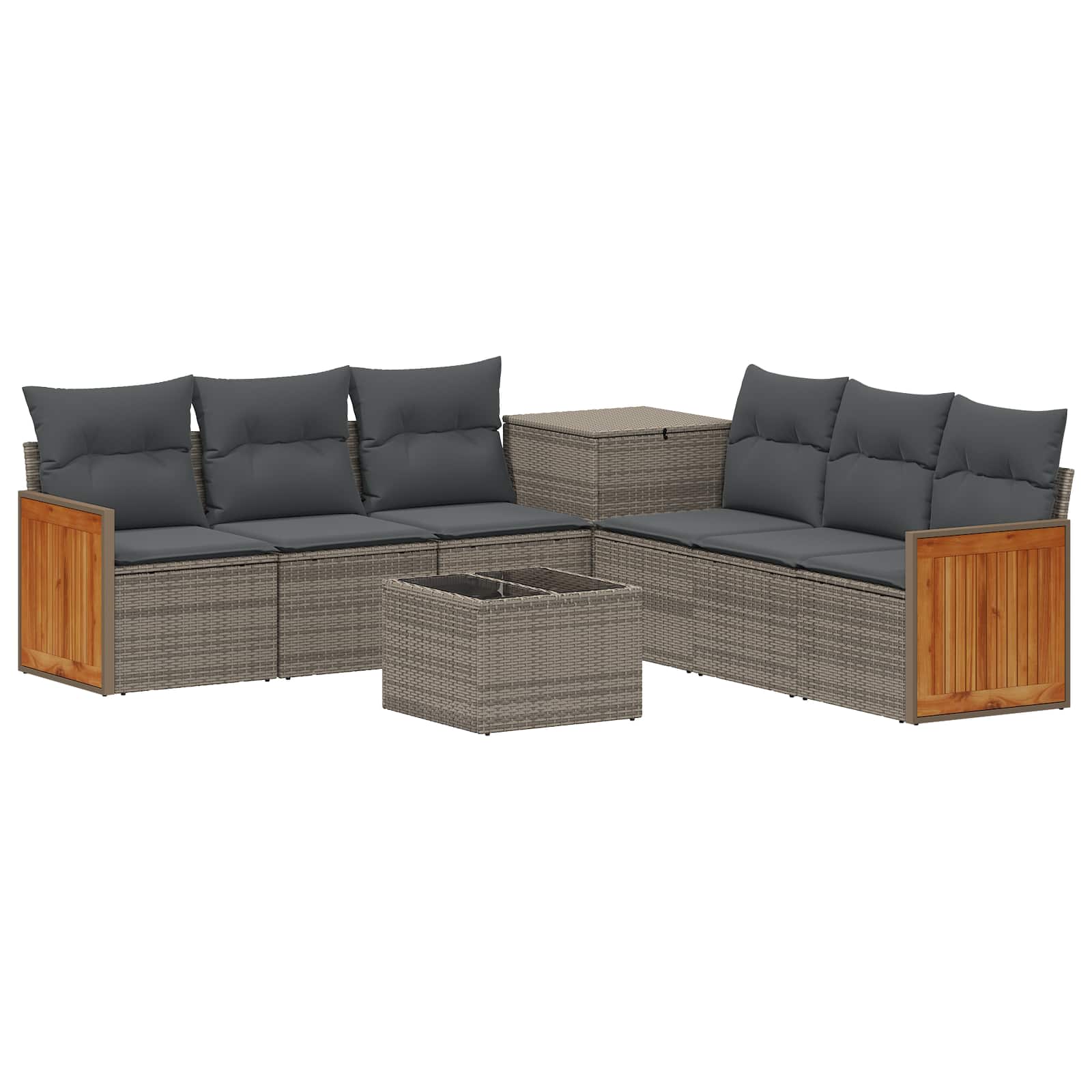 Set di divani 8 pz Grigio e Grigio Scuro | homemem39