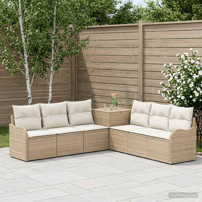 Set di divani 7 pz Beige e Bianco Crema | homemem39