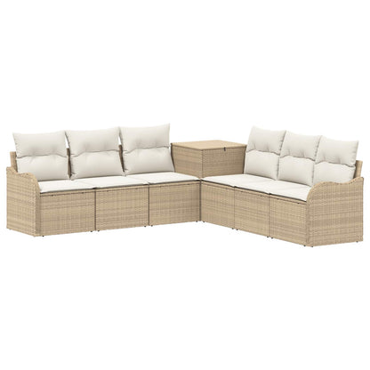 Set di divani 7 pz Beige e Bianco Crema | homemem39