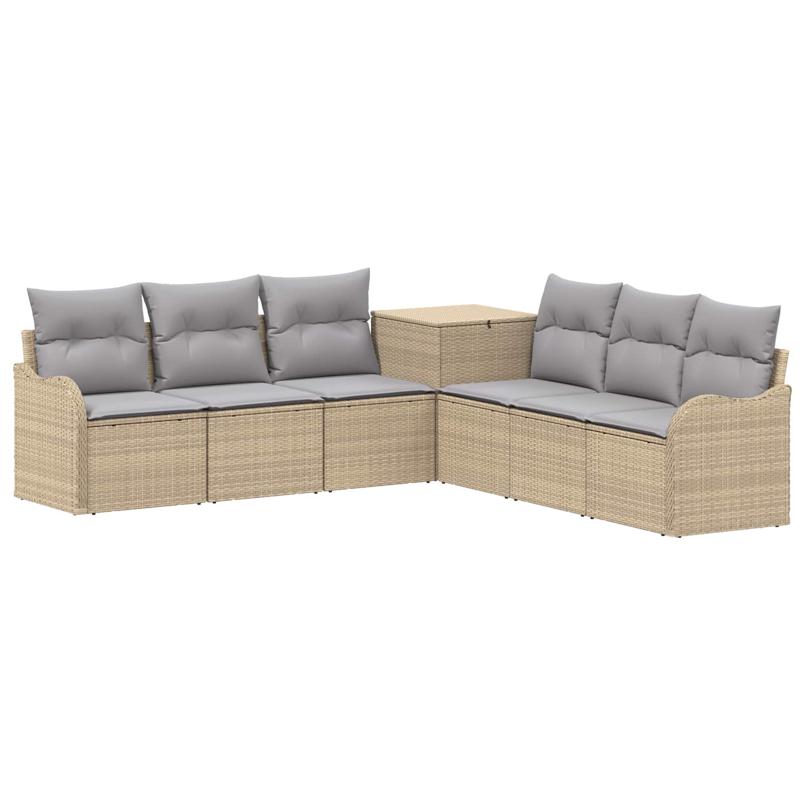 Set di divani 7 pz Beige e Grigio Chiaro | homemem39
