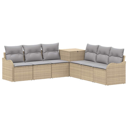 Set di divani 7 pz Beige e Grigio Chiaro | homemem39