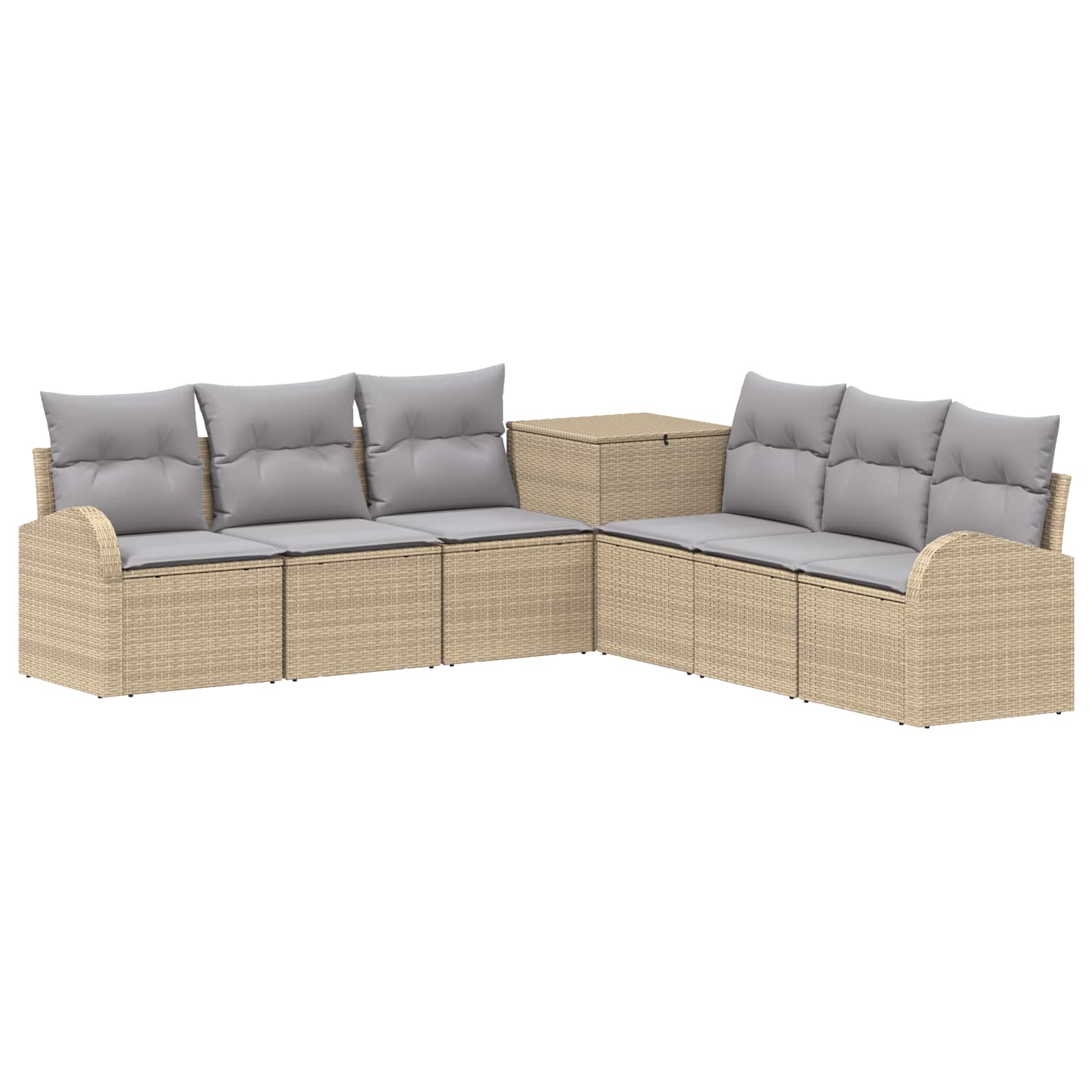 Set di divani 7 pz Beige e Grigio Chiaro | homemem39