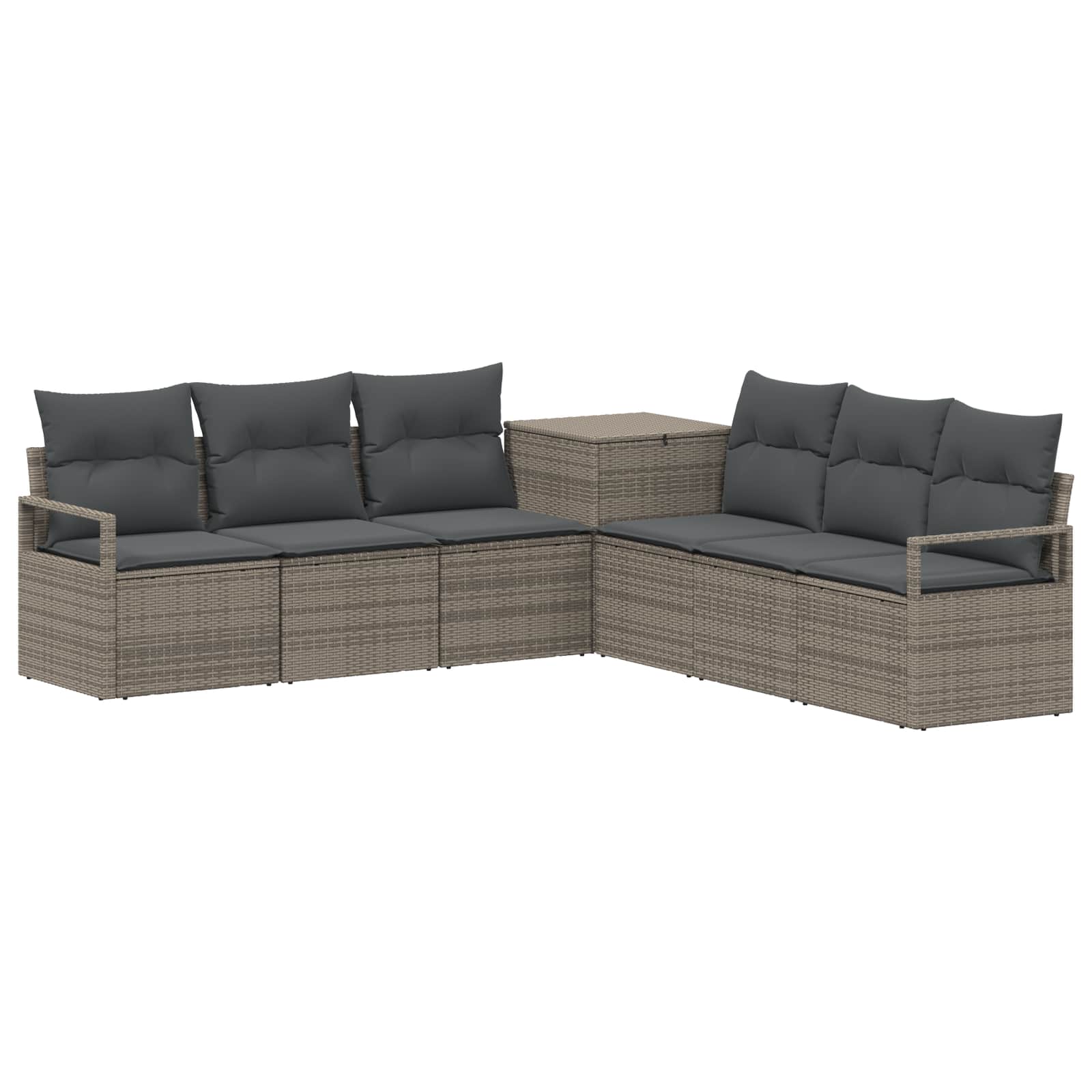 Set di divani 7 pz Grigio e Grigio Scuro | homemem39