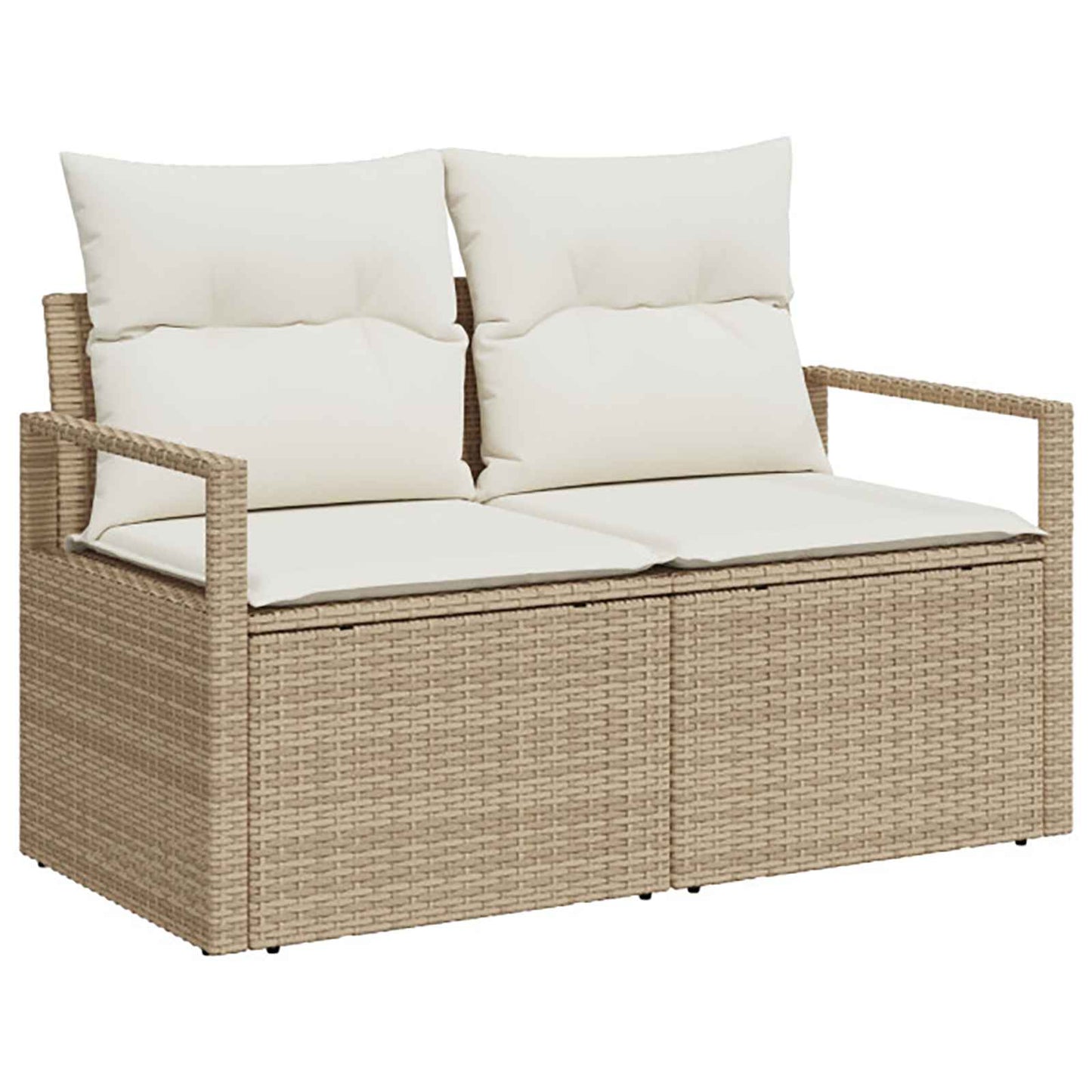 Set di divani 7 pz Beige e Bianco Crema | homemem39