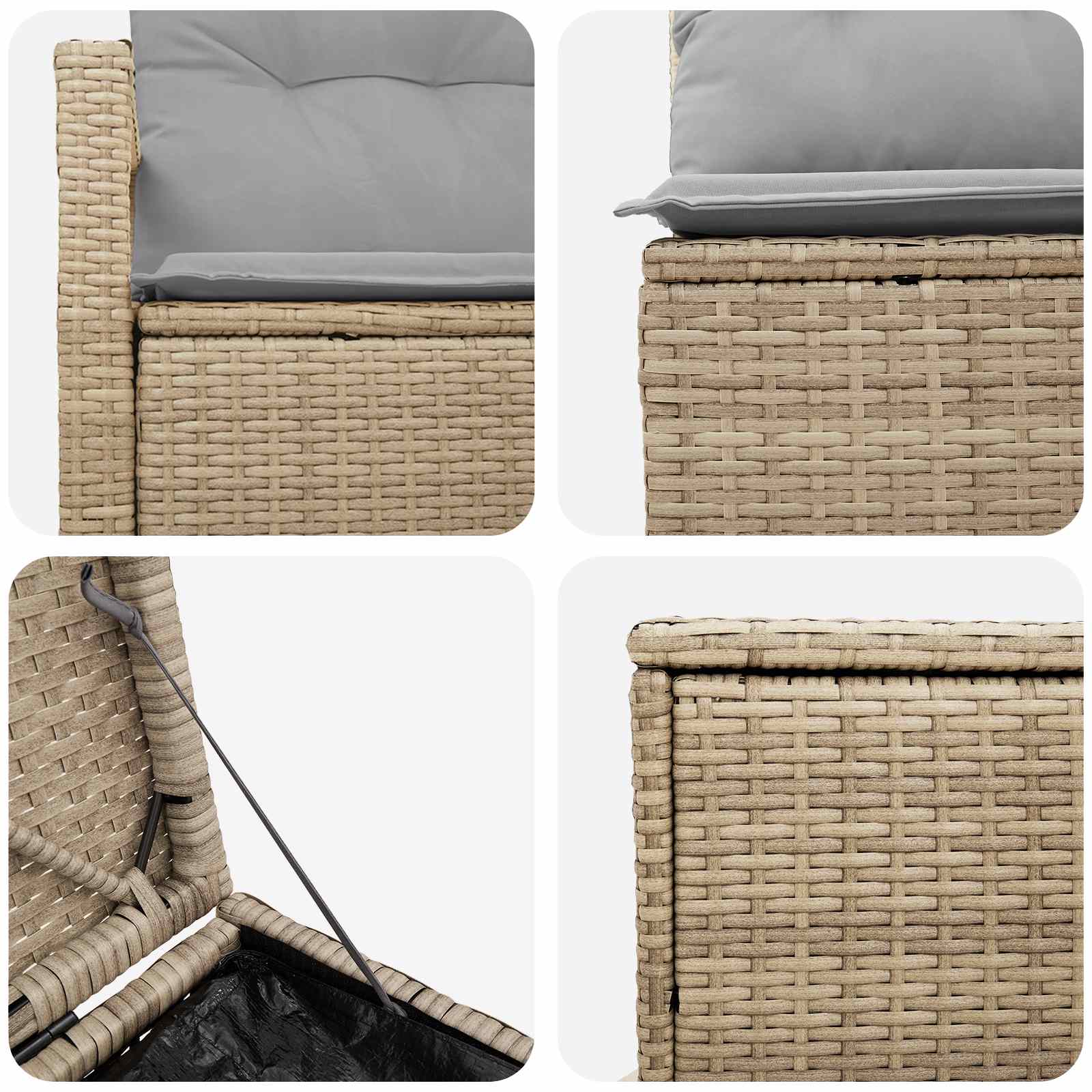 Set di divani 7 pz Beige e Grigio Chiaro | homemem39