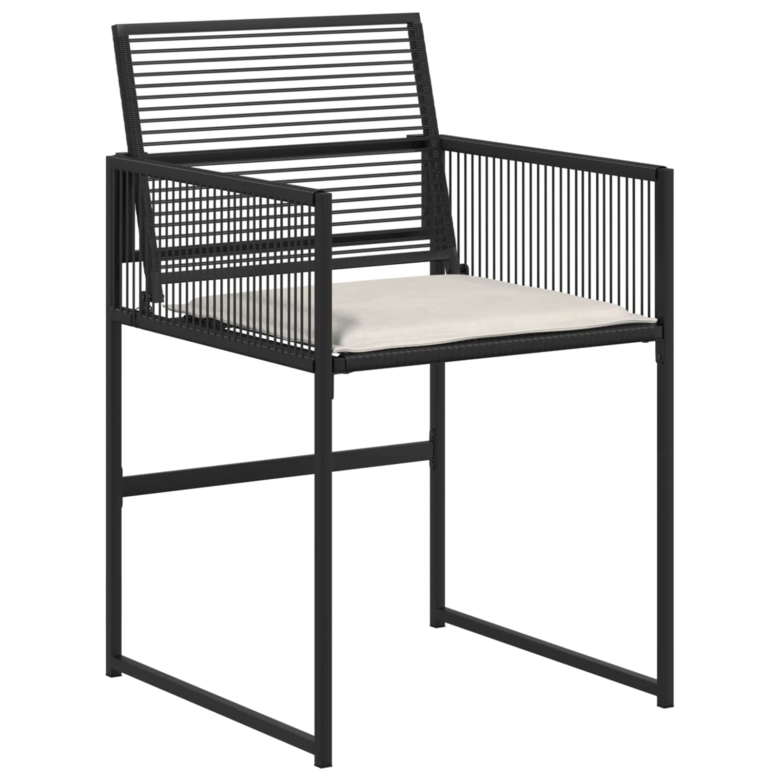 Set da Pranzo per Giardino 5 pcs Nero polyrattan | homemem39