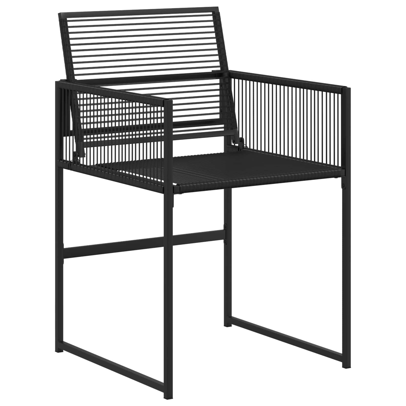 Set da Pranzo per Giardino 5 pcs Nero polyrattan | homemem39