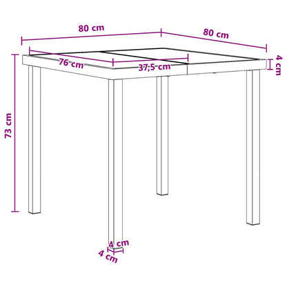 Set da Pranzo per Giardino 5 pcs Nero e Grigio scuro | homemem39