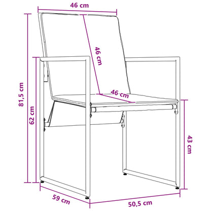 Set da Pranzo per Giardino 5 pcs Nero e antracite | homemem39