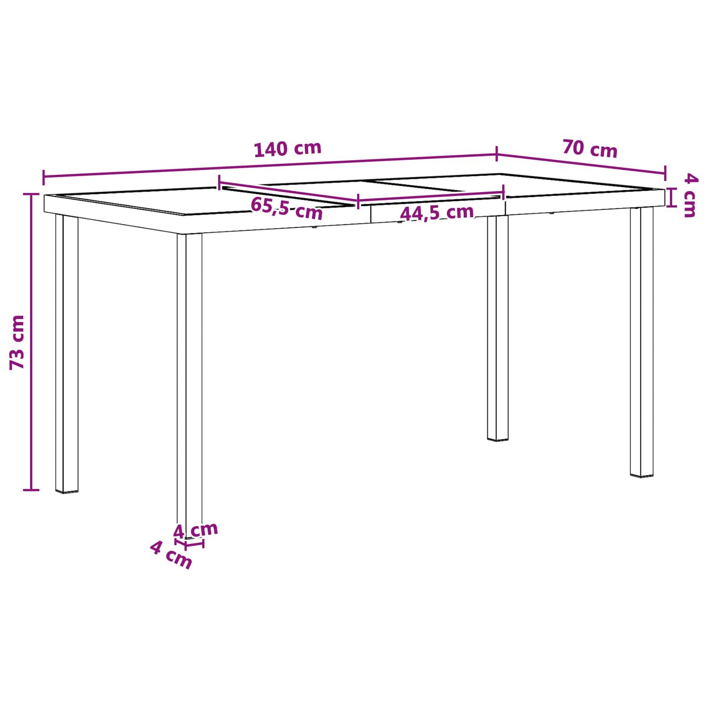 Set da Pranzo per Giardino 5 pcs Nero e antracite | homemem39