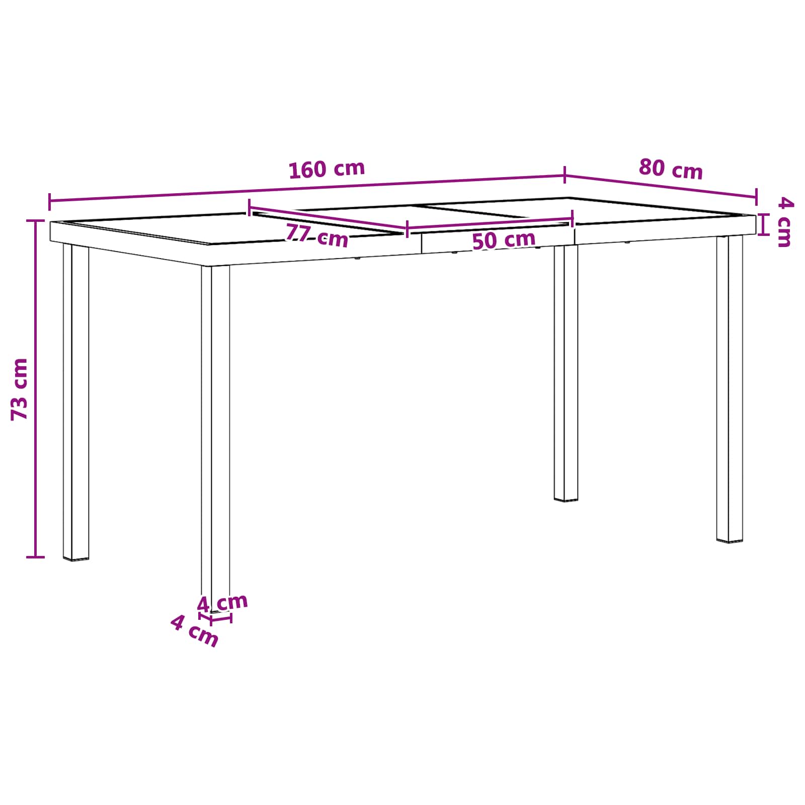 Set da Pranzo per Giardino 9 pcs Nero e antracite | homemem39