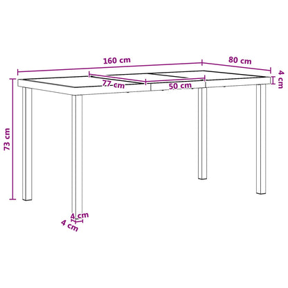 Set da Pranzo per Giardino 9 pcs Nero e antracite | homemem39