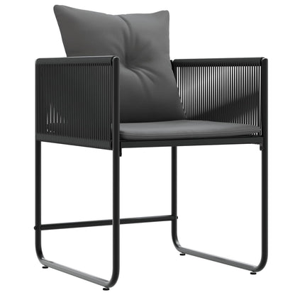 Set da Pranzo per Giardino 9 pcs Nero e antracite | homemem39