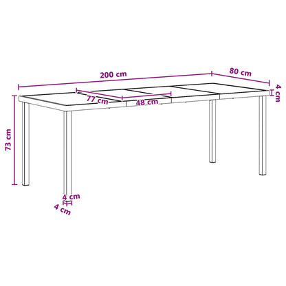 Set da Pranzo per Giardino 9 pcs Nero e antracite | homemem39