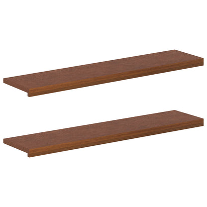 Gradini per Scale 2 pz 110 x 30 x 2 cm Marrone Scuro | homemem39