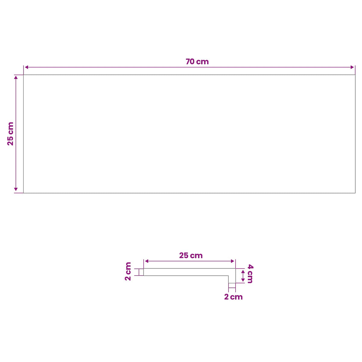 Gradini per Scale 4 pz 70 x 25 x 2 cm Bianco | homemem39