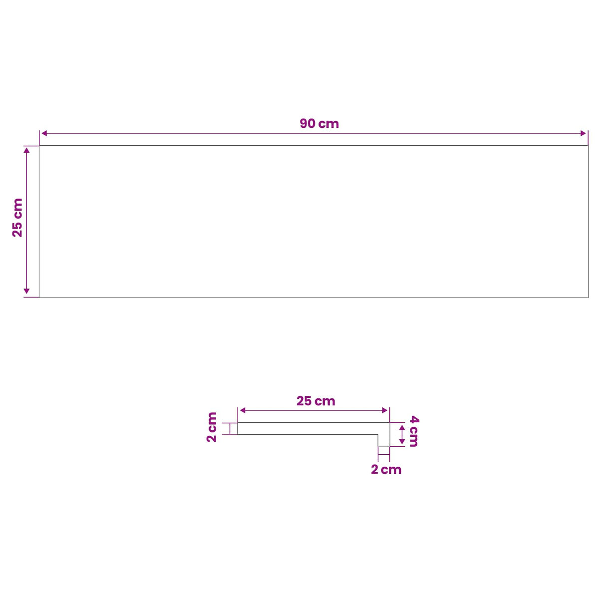 Gradini per Scale 4 pz 90 x 25 x 2 cm Bianco | homemem39