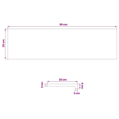 Gradini per Scale 4 pz 90 x 25 x 2 cm Bianco | homemem39