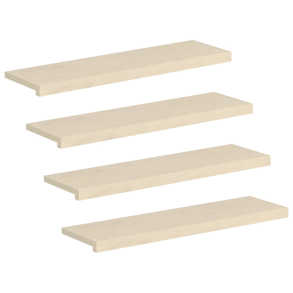 Gradini per Scale 4 pz 100 x 25 x 2 cm Bianco | homemem39