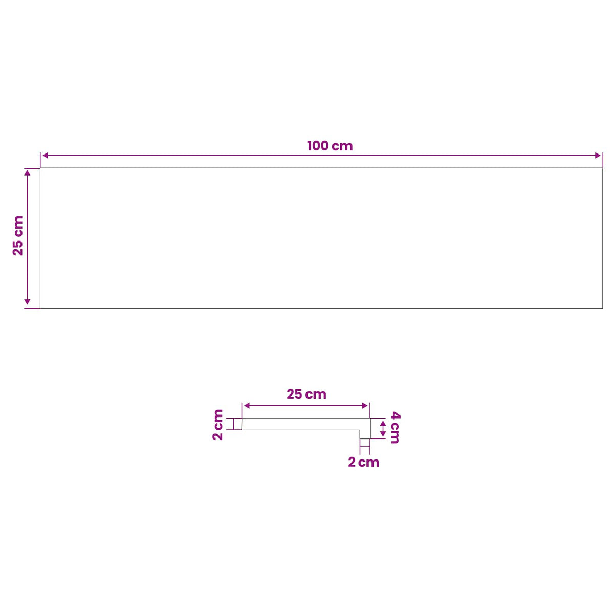 Gradini per Scale 4 pz 100 x 25 x 2 cm Bianco | homemem39