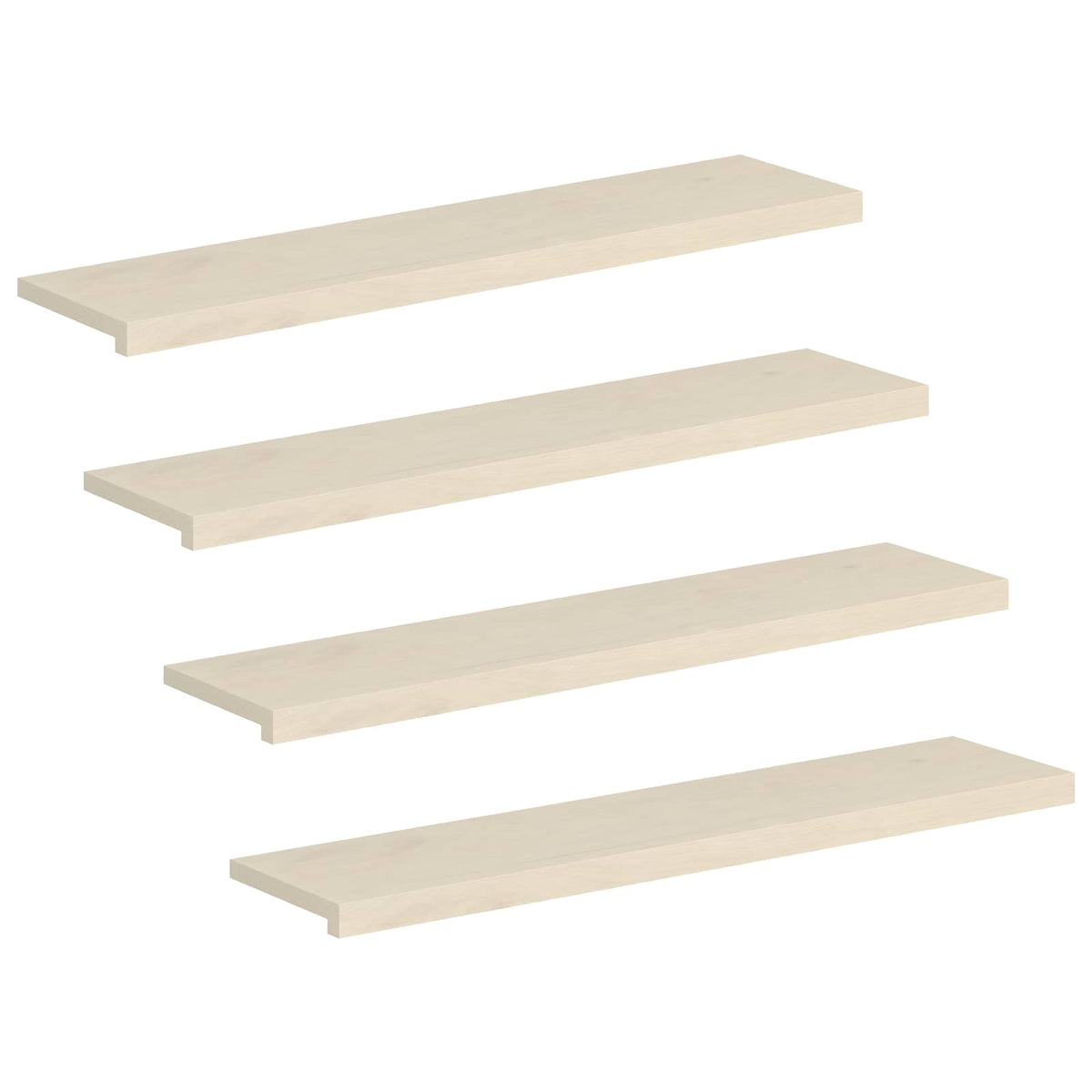 Gradini per Scale 4 pz 110 x 25 x 2 cm Bianco