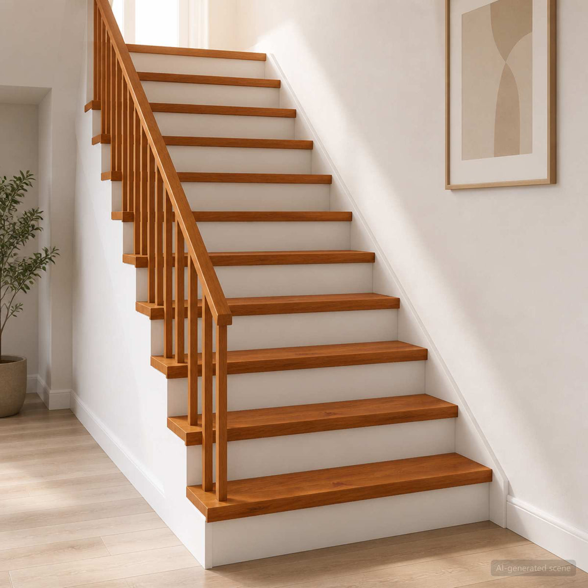 Gradini per Scale 8 pz 100 x 30 x 2 cm Marrone | homemem39