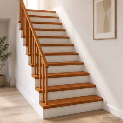 Gradini per Scale 8 pz 100 x 30 x 2 cm Marrone | homemem39