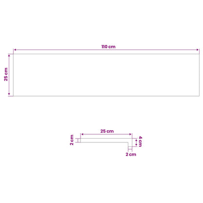 Gradini per Scale 8 pz 110 x 25 x 2 cm Marrone | homemem39