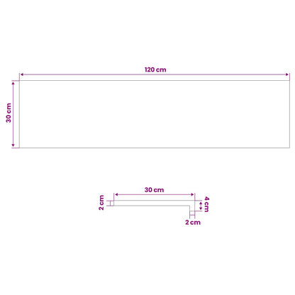 Gradini per Scale 8 pz 120 x 30 x 2 cm Marrone | homemem39
